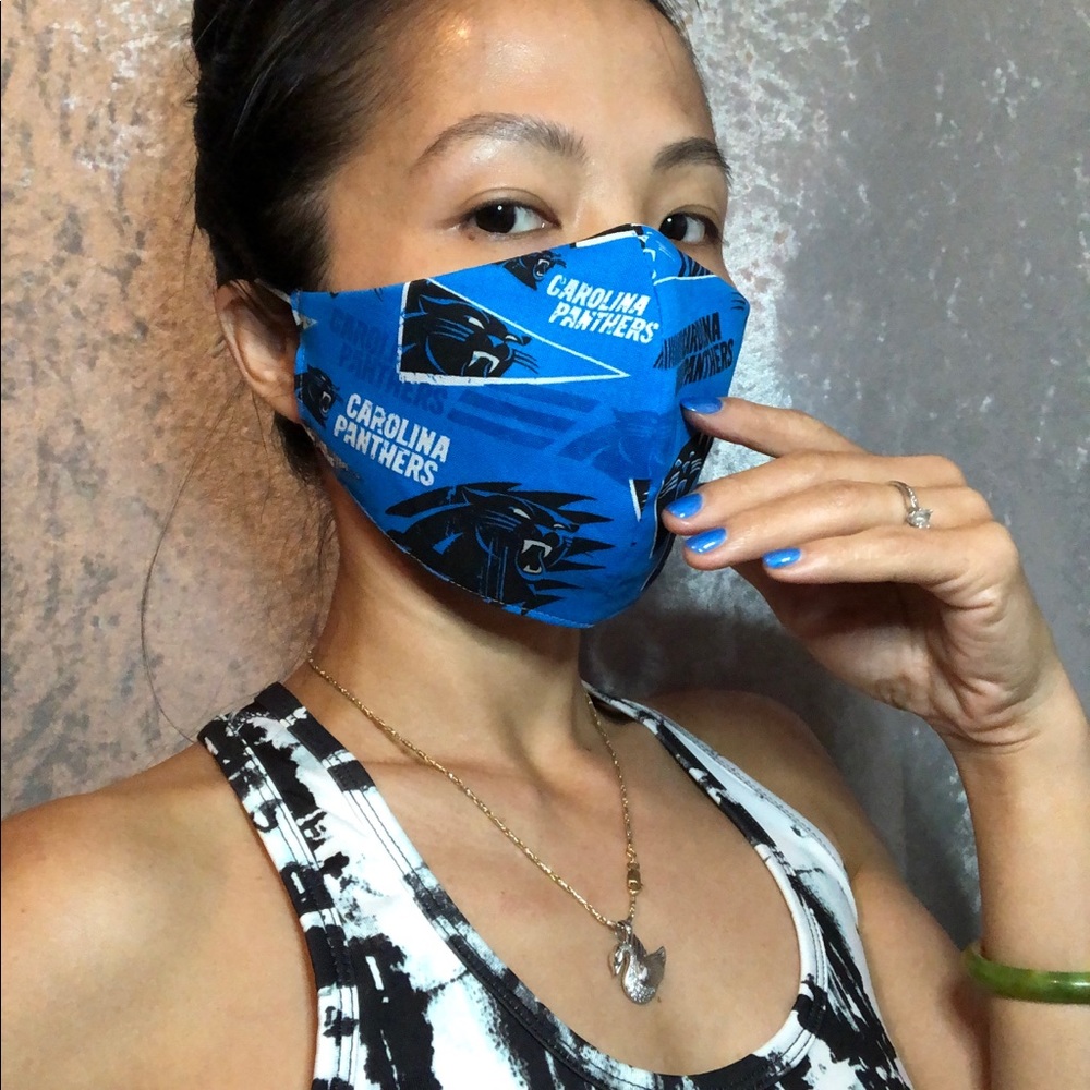 Carolina Panthers Mask w Filter Adjustable